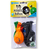 Globo - Pirate Balloons - Pack Of 10 Assorted Designs